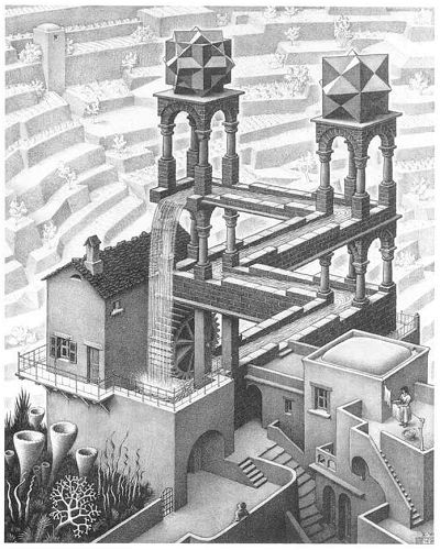 М.К. Эшер "Водопад" (M.C. Escher "Waterfall")