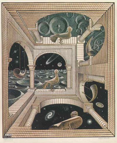 М.К. Эшер "Иной мир" (M.C. Escher "Another world")