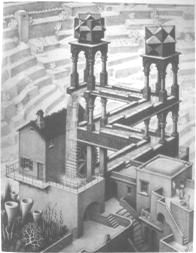 M. C. Escher "Waterfall" (Click for view larger image)